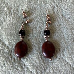 Elegant Brown and Black Earrings